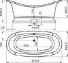 Ванна из искусственного камня Фэма Габриэлла 187x84 на подиуме