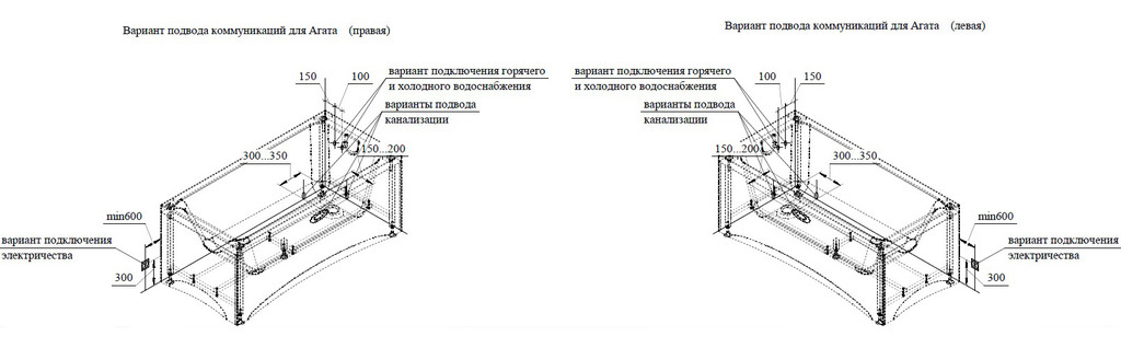 Акриловая ванна Radomir Агата 170x70