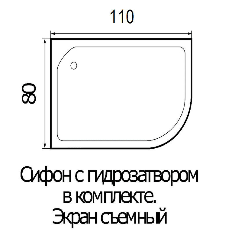 Душевая кабина River Dunay 110/80/24 МТ L 110x80