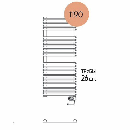 Полотенцесушитель электрический Atlantic Velma 500W