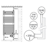 Полотенцесушитель электрический Atlantic Velma 500W