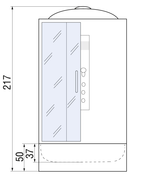 Душевая кабина River Vitim 120/80/50 ТН 120x80