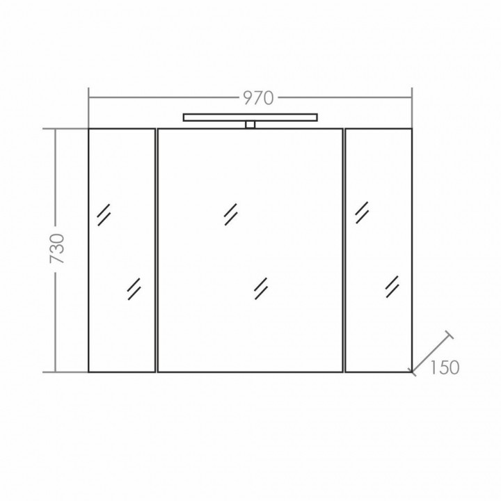 Зеркальный шкаф СаНта Стандарт 100 LED