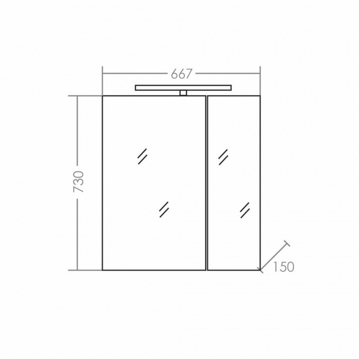 Зеркальный шкаф СаНта Стандарт 70 LED