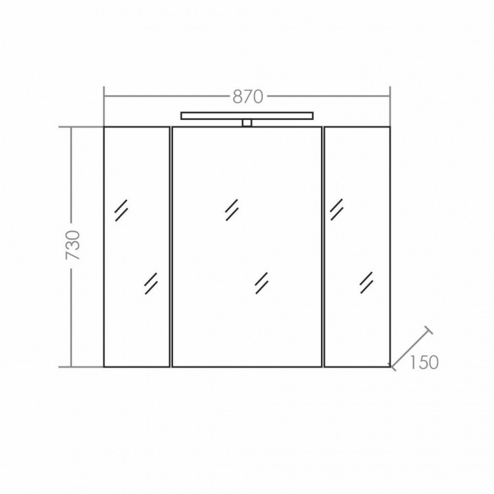 Зеркальный шкаф СаНта Стандарт 90