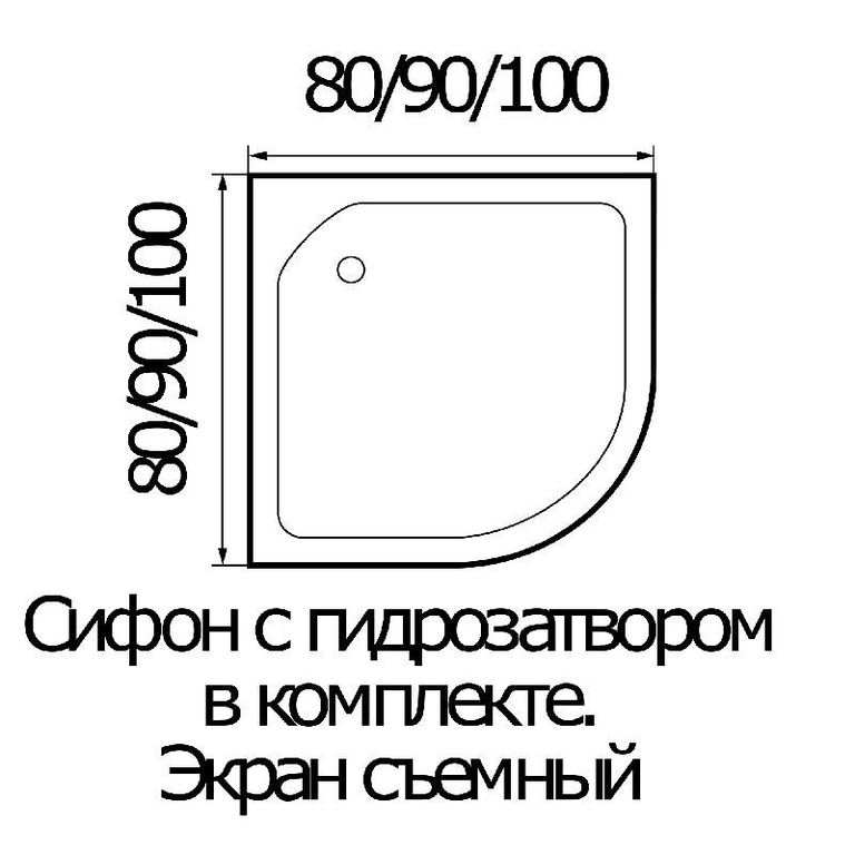 Душевая кабина River Nara Б/К 80/24 MT 80x80