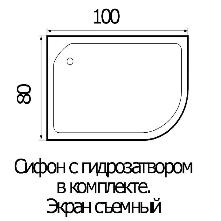 Душевая кабина River Desna 100/80/24 МТ L 100x80