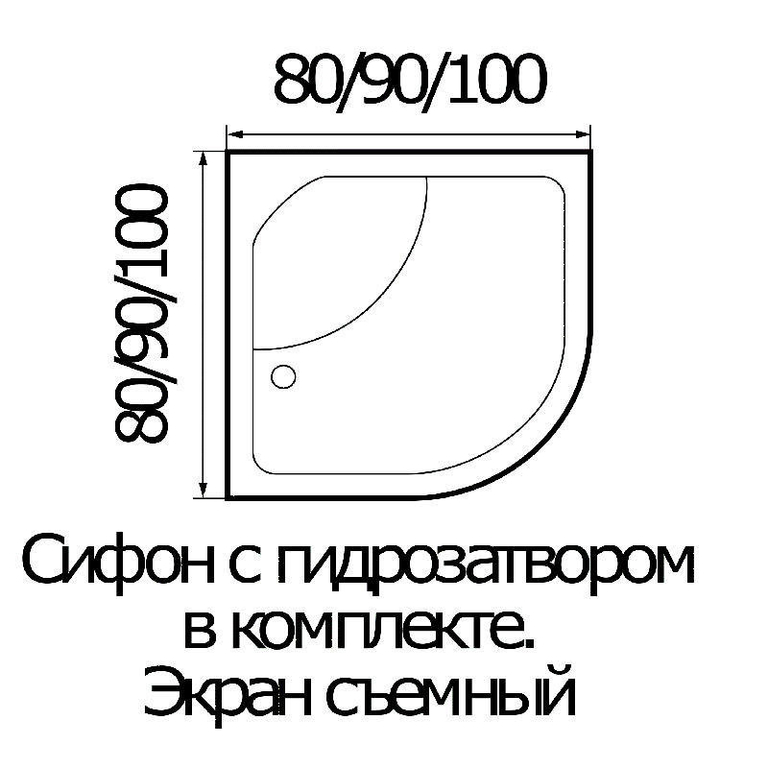 Душевая кабина River Nara Б/К 80/43 MT 80x80