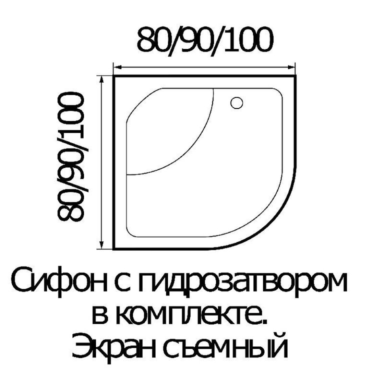 Душевая кабина River Desna XL 100/44 ТН 100x100