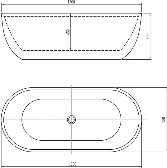 Акриловая ванна Aquanet Delight 170x78