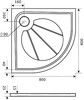 Душевой поддон Good Door Эклипс 80x80 белый ЛП00012