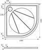 Душевой поддон Good Door Эклипс 100x100 белый ЛП00011