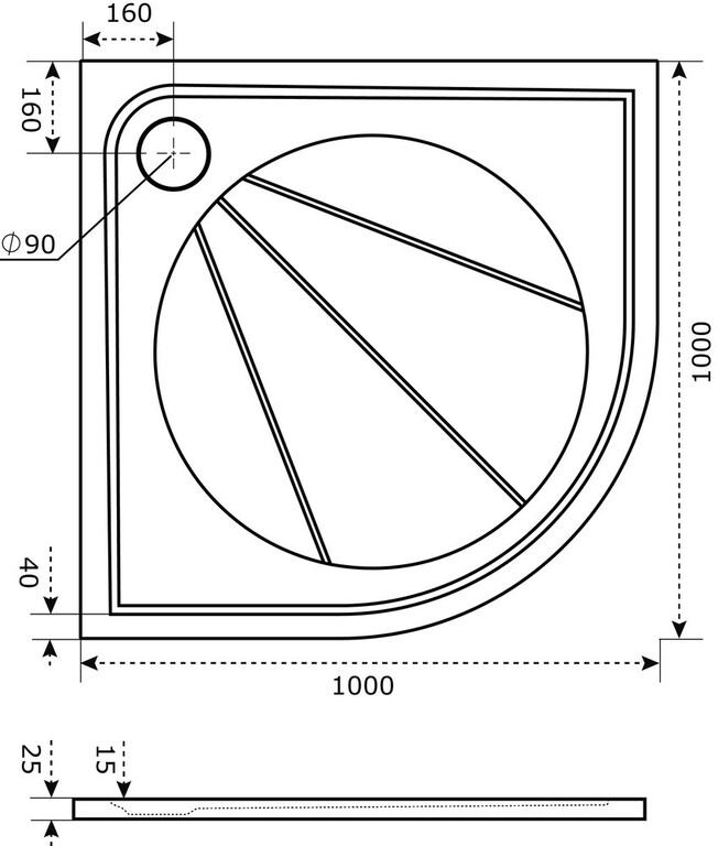 Душевой поддон Good Door Эклипс 100x100 белый ЛП00011