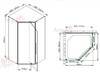 Душевое ограждение AvaCan PB 90 MT 90x90