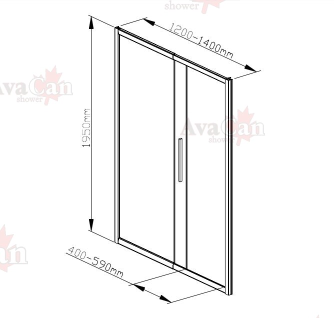 Душевое ограждение AvaCan FB 140-160-SB 90 140-160x90