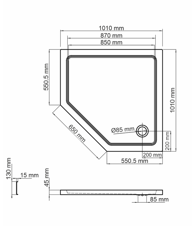 Душевой поддон WasserKRAFT Isen 26T38 100x100