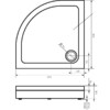 Душевой поддон Good Door Раунд 80x80 белый ПН00066