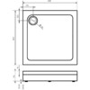 Душевой поддон Good Door Форум 80x80 белый ПН00048