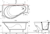 Ванна из искусственного камня Эстет Грация 170x95 L