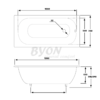 Чугунная ванна Byon B13 120x70x42