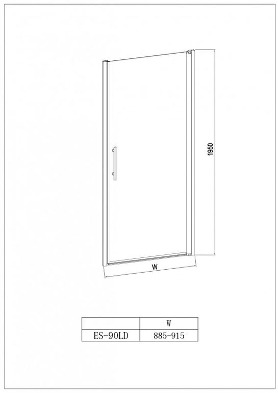 Душевая дверь Esbano ES-90LD L 90x195