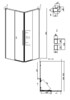 Душевое ограждение Grossman Galaxy 300.K33.01.1180.10.00 110x80