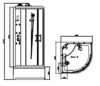 Душевая кабина BandHours Bora B 90x90