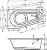 Акриловая ванна Riho Delta 150x80 R