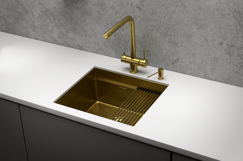 Мойка для кухни Granula Kitchen Space 5045U ЗОЛОТО САТИН