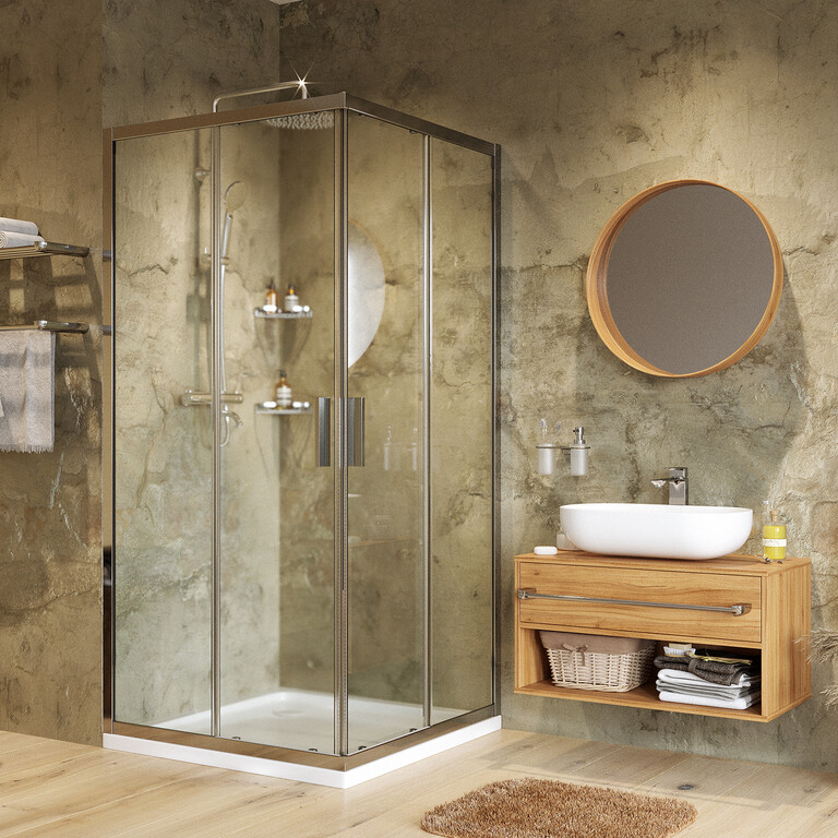 Душевое ограждение WasserKRAFT Lippe 45S02 80x80