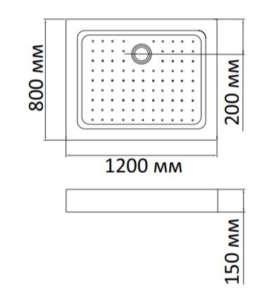 Душевой поддон BandHours Rectangular 810 Tray 100x80