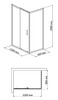 Душевое ограждение BandHours Mike/Side-Glass 912 B 120x90