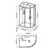 Душевая кабина BandHours Cristal L 120x80