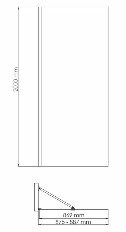 Душевая перегородка WasserKRAFT Aisch 90x200