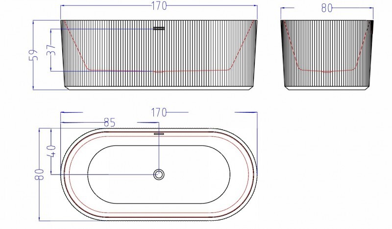 Акриловая ванна Esbano Tortuga white 170x80