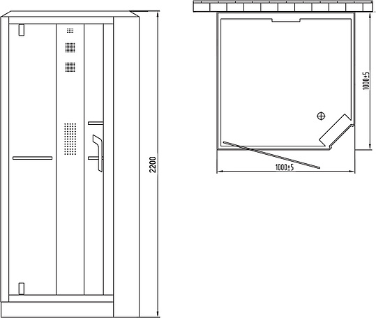 Душевая кабина Orans SR-89101RS WHITE 100x100