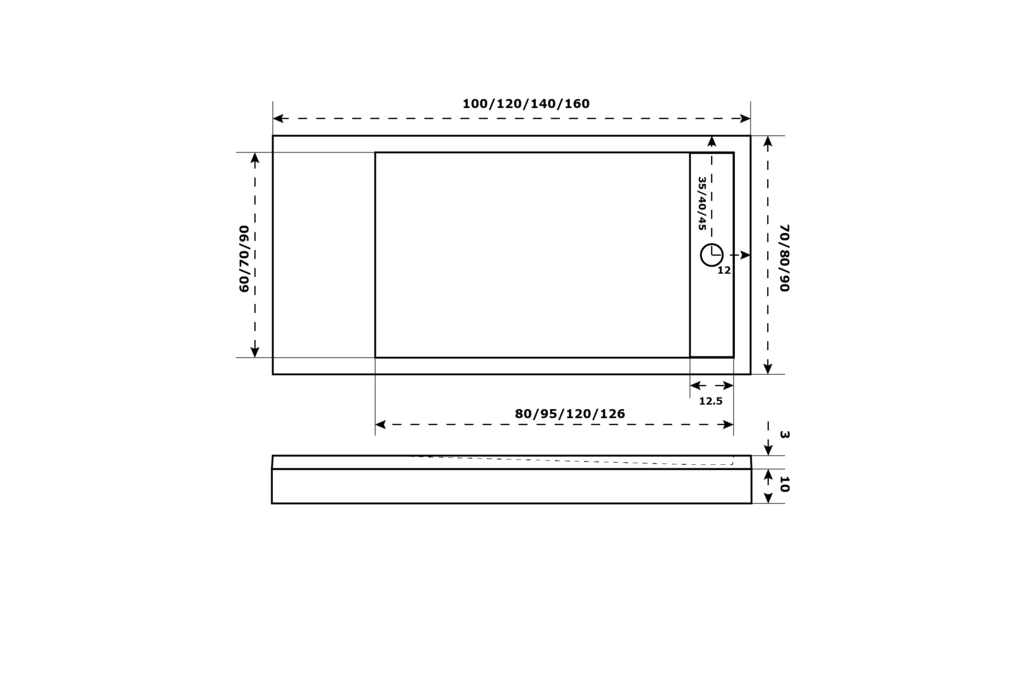 Душевой поддон Good Door Stella 140x70 белый ЛП00149