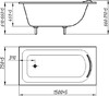 Ванна из искусственного камня Фэма Алассио 150x75