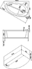 Акриловая ванна Bas Вектра 150x90 R