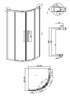 Душевое ограждение Grossman Cosmo 301.K33.02.8080.21.00 80x80