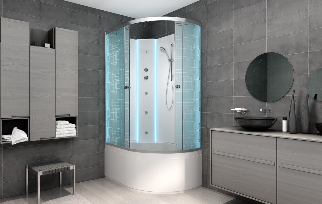 Душевая кабина AvaCan EM5012L N LED+GM 120x90