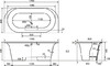 Ванна из искусственного камня Эстет Лира 170x80