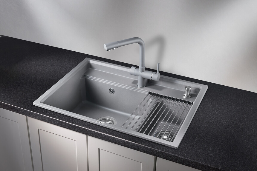 Мойка для кухни Granula Kitchen Space 7302 АЛЮМИНИУМ