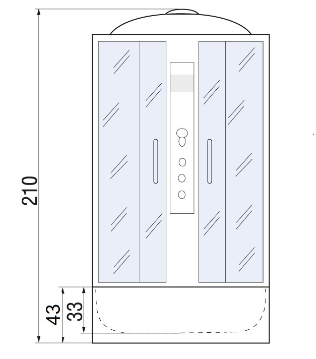 Душевая кабина River Desna 80/43 МТ 80x80