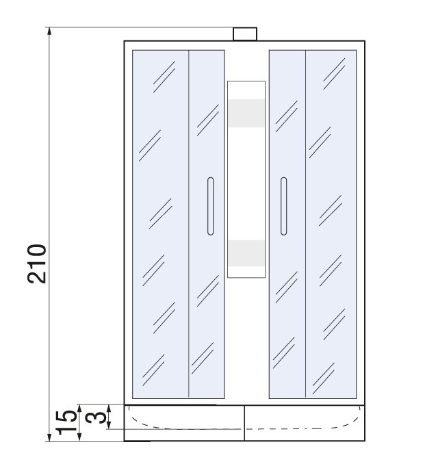 Душевая кабина River Nara Light Б/К 80/15 МТ 80x80