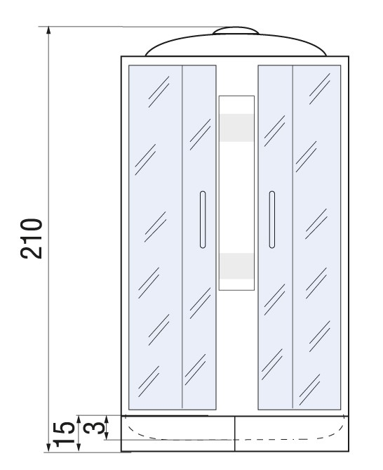 Душевая кабина River Nara Light 80/15 МТ 80x80