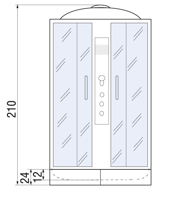 Душевая кабина River Quadro 80/24 MT 80x80