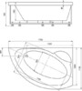 Акриловая ванна Акватек Аякс 2 AYK170-0000089 170x110 R