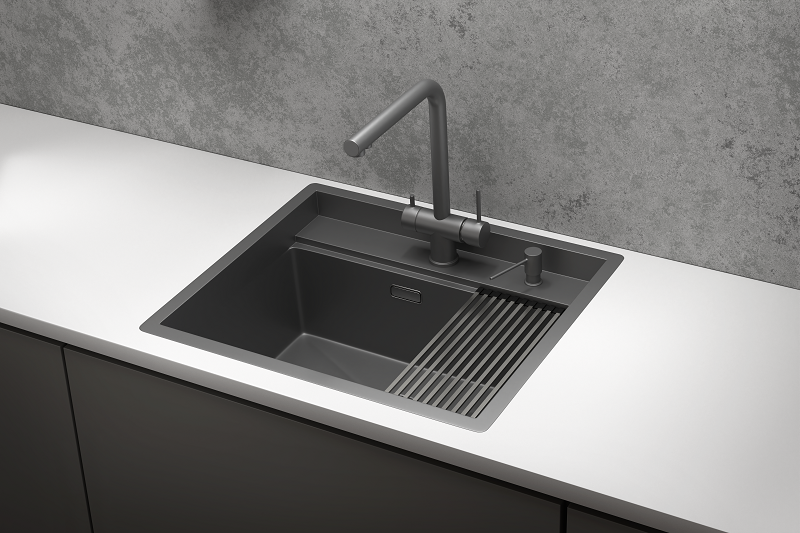 Мойка для кухни Granula Kitchen Space 6051 ГРАФИТ МАТОВЫЙ