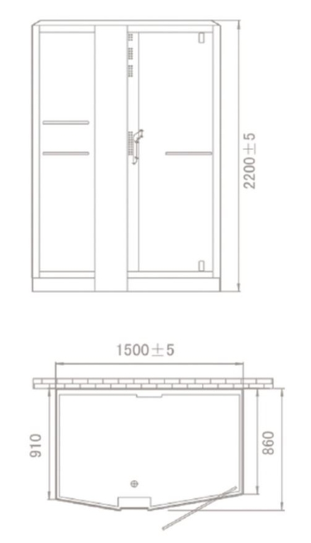 Душевая кабина Orans SR-89102RS WHITE 150x100